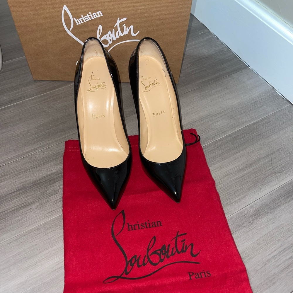 Christian Louboutin Pigalle Patent 100mm Leather Stilettos Size 7